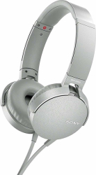 sony mdr xb550apw extra bass headphones grayish white photo