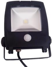 v tac vt 4710pir 10w led floodlight with sensor premium reflector cold white photo