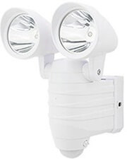 revled double spotlight with motion detector wall bracket white photo