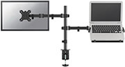 NewStar NM-D335DBLACK Flatscreen tafelbeugel voor twee flatscreens tot
