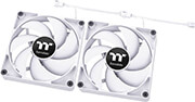 thermaltake ct120 pc cooling fan white 2 pack 4 pin pwm photo