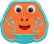 affenzahn velcro badge crab orange photo