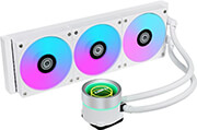 lian li galahad ii trinity 360 white aio gpu liquid cooler with argb fans photo