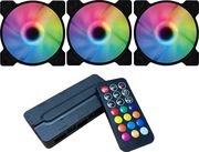 force argb controller with remote and 3 argb fans photo