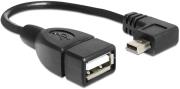 delock 83245 cable usb mini male angled to usb 20 a female otg 16cm photo