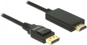 delock 85316 displayport male hdmi male cable 1m black photo