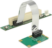 delock 41359 riser card mini pci express 1x pci with flexible cable 13cm left insertion photo