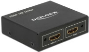 delock 87701 hdmi 2x hdmi 4k video splitter black photo