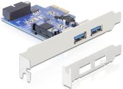 delock 89315 2 x external 1 x internal 19pin usb 30 pci express card photo