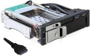 delock 47209 525 mobile rack for 1 x 25  1 x 35 sata hdd 2 x usb 30 ports photo