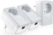 tp link tl pa4010ptkit av600 powerline ethernet adapter with ac passthrough 3 pack network kit photo