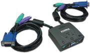 edimax ek pa2c 2 ports ps 2 mini kvm with cables and audio support photo