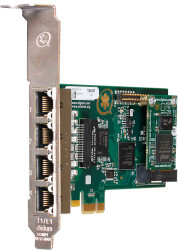 digium 1te435f 4 span digital t1 e1 j1 pri pci express card photo