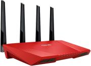 asus rt ac87u wireless ac2400 dual band gigabit router red photo
