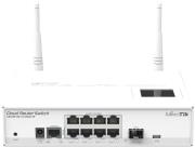 mikrotik crs109 8g 1s 2hnd in cloud router switch with 8 port gigabit 1x sfp wireless lcd photo