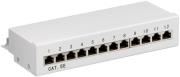 goobay 93041 12 port stp cat5e 1u patch panel grey photo