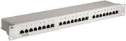 goobay 68883 24 port stp cat5e 1u 19 patch panel grey photo