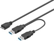goobay 95746 usb30 dual power superspeed cable 03m photo
