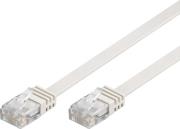 goobay 93357 u utp flat patchcable cat5e 05m white photo