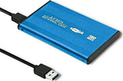 qoltec external hard drive case hdd ssd 25 sata3 usb 30 blue