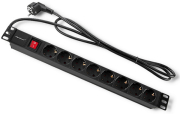 qoltec power strip for rack 1u 16a pdu 8 sockets 2m me diakopti photo