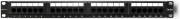 qoltec patch panel 24 ports cat5e utp black photo