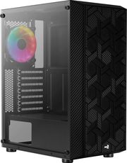 case aerocool hive frgb g bk v3 midi tower tempered glass black photo