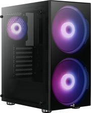 case aerocool python midi tower tempered glass black photo