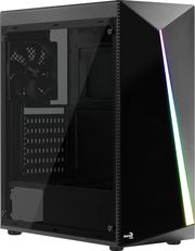 case aerocool shard g bk midi tower tempered glass black photo
