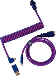 kalodio keychron cab 3 premium coiled angled usb c to usb c purple 108m cab 3 photo