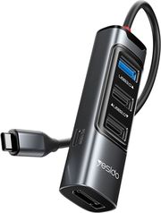 yesido hb23 usb c hub 5in1 grey photo yesido hb23 usb c hub 5in1 grey photo