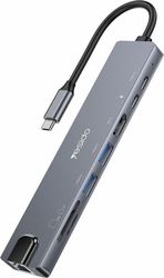 yesido hb27 usb c hub 8in1 grey photo