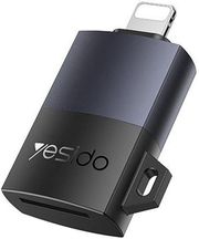 yesido gs38 lightning card reader microsd grey photo