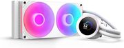 nzxt 240 aio liquid cooler kraken plus rgb lcd display white photo