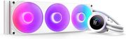 nzxt 360 aio liquid cooler kraken plus rgb lcd display white photo