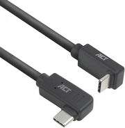 act ac7481 usb 3 10gbps 60w usb type c cable 1 meter l r angled to u d angled connectors photo