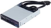 silverstone fp37 premium 35 front bay card reader with sdxc usb30 black silver photo silverstone fp37 premium 35 front bay card reader with sdxc usb30 black silver photo