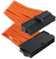 bitfenix 24 pin atx extension 30cm sleeved orange black photo