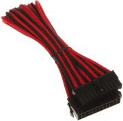 bitfenix 24 pin atx extension 30cm sleeved black red black photo