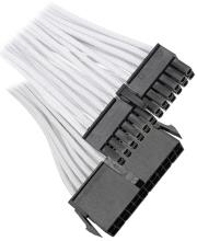 bitfenix 24 pin atx extension 30cm sleeved white black photo