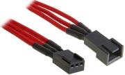 bitfenix 3 pin extension 30cm sleeved red black photo
