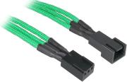 bitfenix 3 pin extension 90cm sleeved green black photo