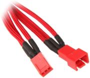 bitfenix 3 pin extension 90cm sleeved red red photo