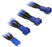 bitfenix 3 pin to 3x 3 pin adapter 60cm sleeved blue blue photo