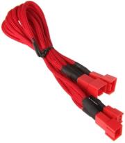 bitfenix 3 pin to 3x 3 pin adapter 60cm sleeved red red photo