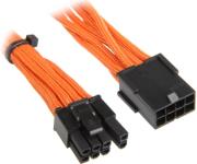 bitfenix 6 2 pin pcie extension 45cm sleeved orange black photo