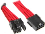 bitfenix 6 2 pin pcie extension 45cm sleeved red black photo