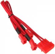 bitfenix molex to 3x 3 pin 5v adapter 20cm sleeved red red photo