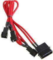 bitfenix molex to 3x 3 pin 5v adapter 60cm sleeved red black photo