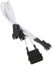 bitfenix molex to 3x 3 pin 7v adapter 20cm sleeved white black photo